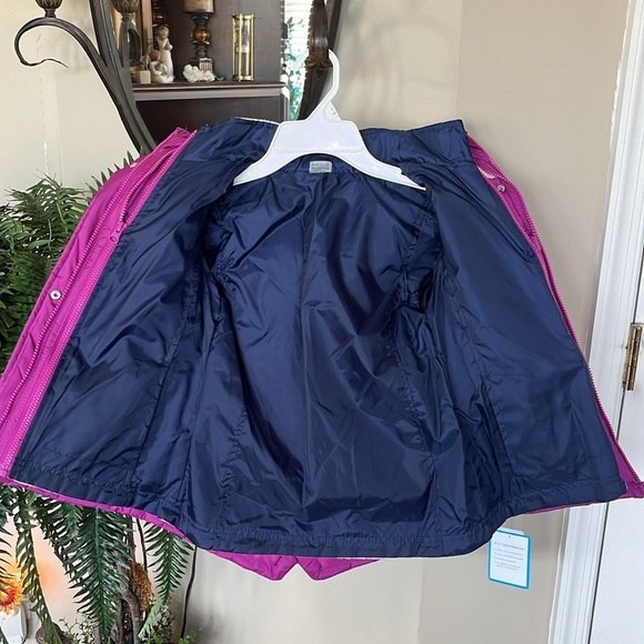 Brand New Carter's 4-in-1 Jacket Zippered Hooded Coat Purple Fleece Hearts - Picture 8 of 13